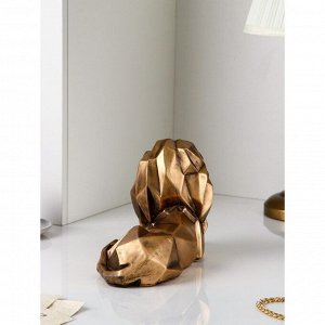 Садовая фигура "Лев",геометрия, полистоун, 21 см, золото, 1 сорт, Иран