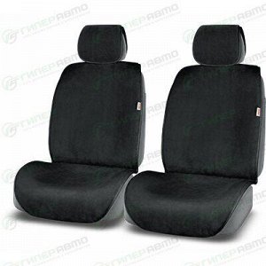 Накидки Autopremier Antislip для передних сидений, искуственный мех, черный цвет, 2 предмета