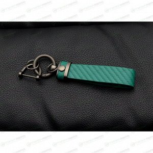 Брелок на ключи с кожаным, зеленым ремешком (с отверткой в комплекте)