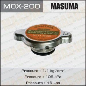 Крышка радиатора "Masuma"  (NGK-P541, TAMA-RC11, FUT.-R148, V9113-0S11)   1.1 kg/cm2