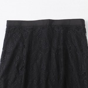 Женская ажурная юбка черного цвета