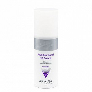"ARAVIA Professional" CC-крем защитный SPF-20 Multifunctional CC Cream Vanilla 01, 150 мл./12                                                        