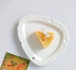 Керамическая тарелка, принт &quot;Белый сыр&quot;