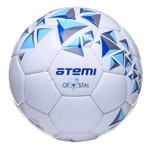 СИМА-ЛЕНД Мяч футбольный ATEMI CRYSTAL, PVC, бел/темно син, размер 4, р/ш, окруж 65-66