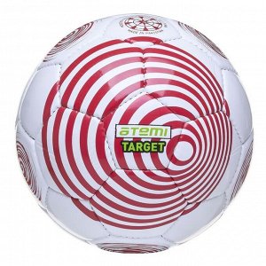 Мяч футбольный ATEMI TARGET, PVC, бел/красн, размер 5, р/ш, окруж 68-70