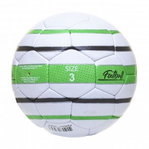 Мяч футбольный ATEMI REACTION, PU, 1.4мм, белый/зеленый/черный, р.3, р/ш, 32 п, окруж 60-61   950595