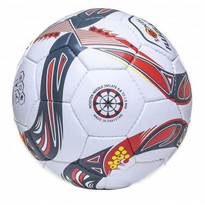 Мяч футбольный Atemi IGNEOUS, PU/PVC 1.3mm, бел/серый/оранж, р.5, р/ш, 32 п , окруж 68-70