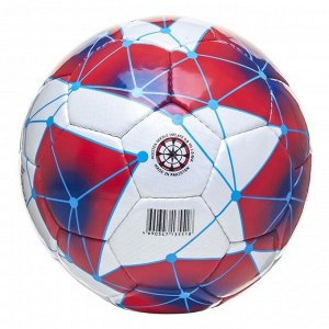 Мяч футбольный Atemi SPECTRUM, PU, бел/сине/красн, размер 5, р/ш, окруж 68-70