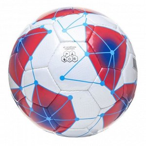 Мяч футбольный Atemi SPECTRUM, PU, бел/сине/красн, размер 5, р/ш, окруж 68-70