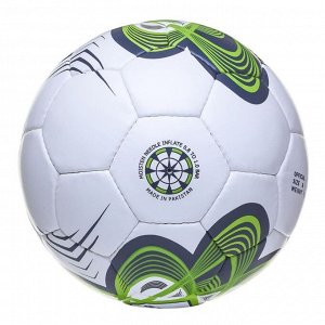 Мяч футбольный Atemi ATOM, PU, зеленый, размер 5, р/ш, окруж 68-70