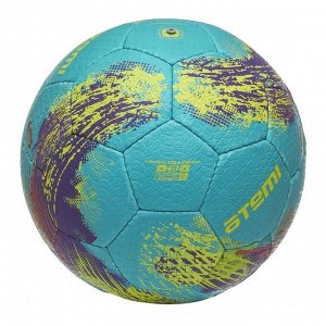 Мяч футбольный Atemi GALAXY, резина, зелен/желт/роз, размер 5, р/ш, окруж 68-70