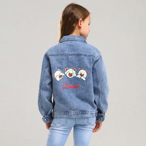 Куртка джинсовая для девочек #88892 Синий