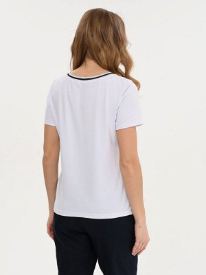 Футболка Чудесная футболка универсальна по стилю casual или sport. Продолжение морской темы   Яркий принт на полочке  унесет в морские дали .Футболка прямого кроя .
Состав: хлопок 95%, лайкра 5%