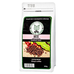 кофе VINNY'S COFFEE Mix Medium roast 500 г зерно