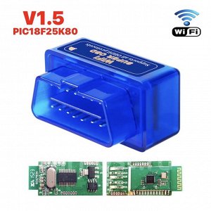 Автосканер диагностический ELM327 OBD2 Mini V1.5 Wi-Fi / Сканер для автомобиля / Адаптер OBD