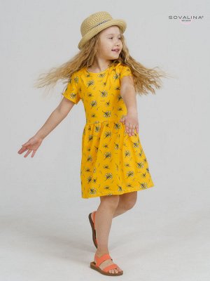 Sova Lina Платье Лето одуванчики на желтом