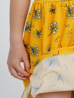 Sova Lina Платье Лето одуванчики на желтом