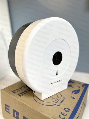 Диспенсер VIENTA бело-черный для туалетной бумаги, пластик (27*27,5*12,5) см