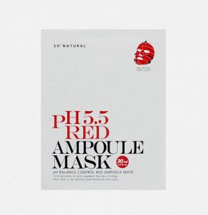So Natural 5.5 Red Ampoule Mask Слабокислотная восстанавливающая маска