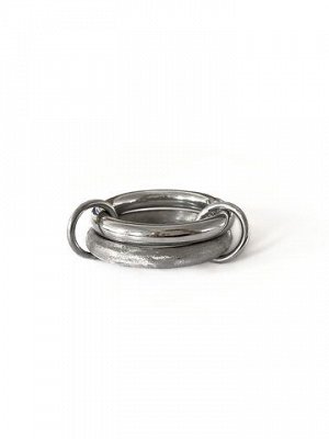 Серебряное кольцо "match"