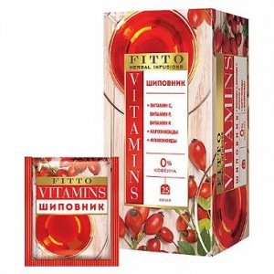 «Fitto», чай травяной Vitamins. Шиповник, 25 пакетиков, 37 г