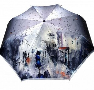 Зонт женский полуавтомат Картина ДЕВУШКА В СИНЕМ (DINIYA)