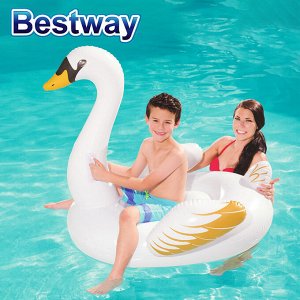 Bestway Надувная игрушка-наездник 122х122см &quot;Лебедь&quot; с ручками, до 45кг, от 3 лет