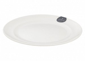 Тарелка Фолио белая (пласт.). Япония. 22см (диаметр) × 1,5 см (высота)