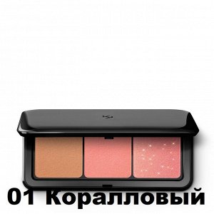 ПАЛЕТКА РУМЯН И БРОНЗЕРОВ С ТРЕМЯ РАЗЛИЧНЫМИ ФИНИШАМИ