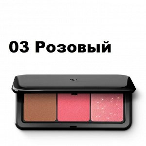 ПАЛЕТКА РУМЯН И БРОНЗЕРОВ С ТРЕМЯ РАЗЛИЧНЫМИ ФИНИШАМИ