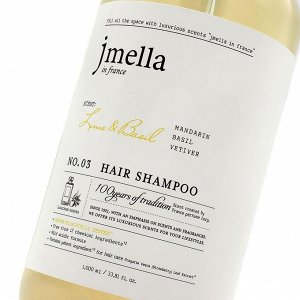 JMELLA  Шампунь парфюмированный для волос с ароматом Лайма и базилика Hair Shampoo Lime&Basil, 1000 мл