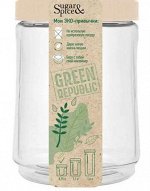 &quot;Green Republic&quot; Банка для хранения 0,75л с закруч. крышкой, цв.лен