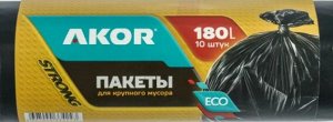 Акор, Мешки для мусора ПВД черный 180 л