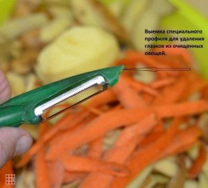 Овощечистка, фрукто-овощечистка вертикальная, Нож для чистки овощей и фруктов "Комфорт"