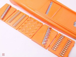 Овощерезка - шинковка Оранжевая пластиковая 6 нож., в коробке
