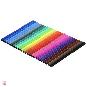 ClipStudio Фломастеры 24 цвета, с цветным вент.колпачком, в ПВХ пенале