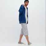 UNIQLO - удлиненные легкие бриджи в клетку - 03 GRAY