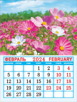 Календарь на магните на 2024 год "Полевые цветы"