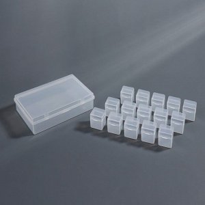 Органайзер для декора, 15 баночек, 9 мл, 13,5 × 9 см, цвет прозрачный