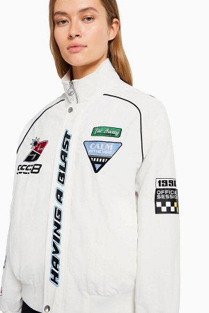 Bershka Куртка Race Design с нашивками 03306405