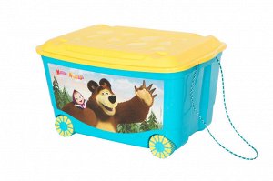 Ящик для игрушек на колёсах Маша и медведь