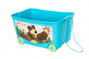 Ящик для игрушек на колёсах Маша и медведь