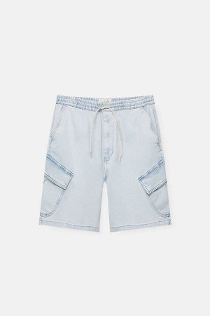 Мужские джинсовые шорты-бермуды карго 04699501