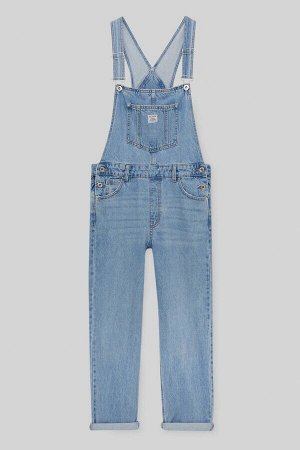 Женский удлиненный джинсовый комбинезон Basic 04639351