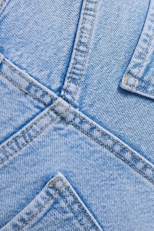 Укороченные джинсы палаццо 00012352