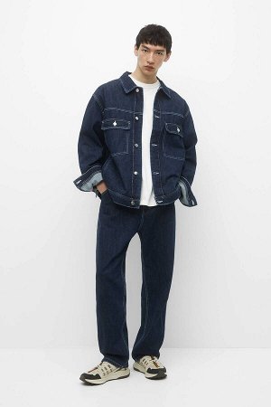 PULL&BEAR Мужская джинсовая куртка квадратного кроя Wrangler ATG 03715500