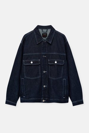 PULL&BEAR Мужская джинсовая куртка квадратного кроя Wrangler ATG 03715500