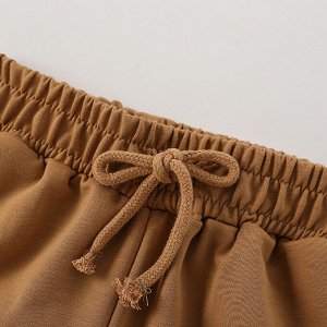 Детские коричневые шорты на резинке