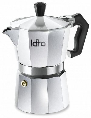 Гейзерная кофеварка Lara LR06-72 300мл. серебристый
