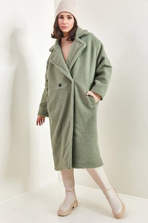 Женское длинное пальто из букле 8087 40051021
